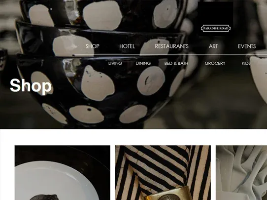 Paradise Road Website Design
